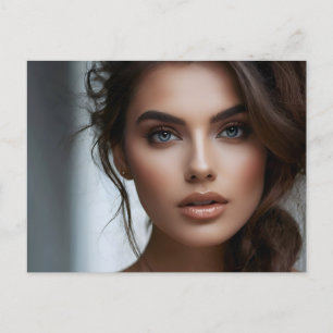Cartão Postal Retrato da moda da arte feminina