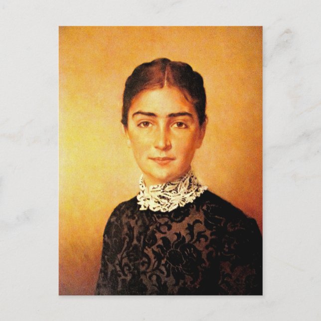 Cartão Postal Retrato da Mulher bonito (Frente)