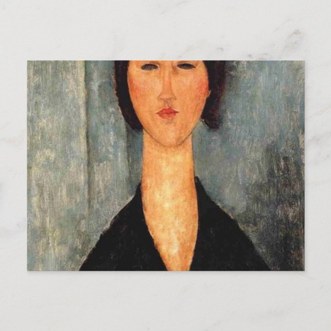 Cartão Postal Retrato da Mulher Modigliani (Frente)