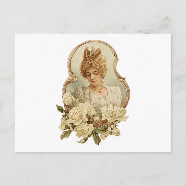 Cartão Postal Retrato da Mulher Vitoriana (Frente)