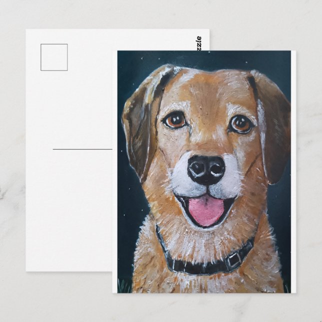 Cartão Postal Retrato da Pintura de Engué por Alfred Fox (Frente/Verso)