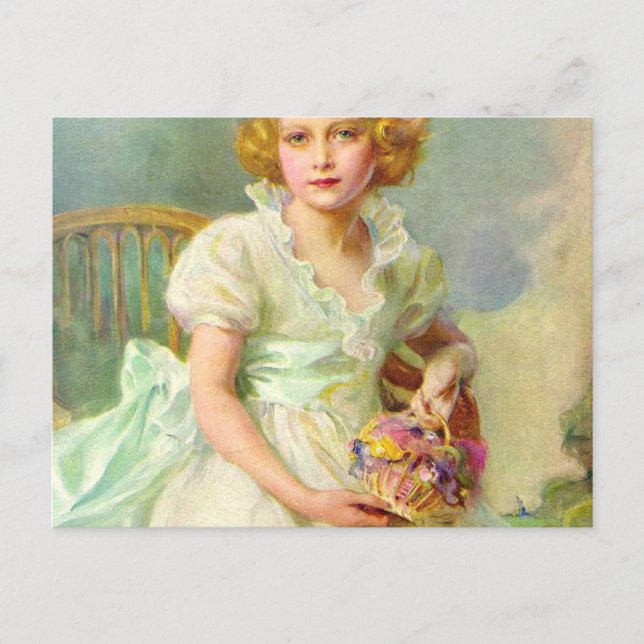 Cartão Postal Retrato da Rainha Elizabeth de 1933 (Frente)