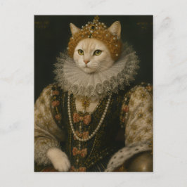 Cartão Postal Retrato da Rainha Gata Elizabeth I no Renascimento