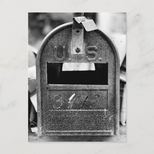 Cartão Postal Retrato da Rusty Mailbox (Frente)