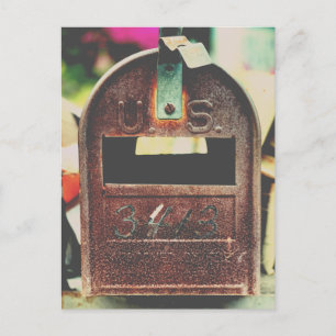 Cartão Postal Retrato da Rusty Mailbox