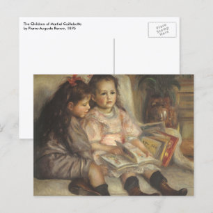 Cartão Postal Retrato das Crianças de Caillebotte por Pierre Re