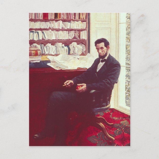 Cartão Postal Retrato de Abraham Lincoln (Frente)