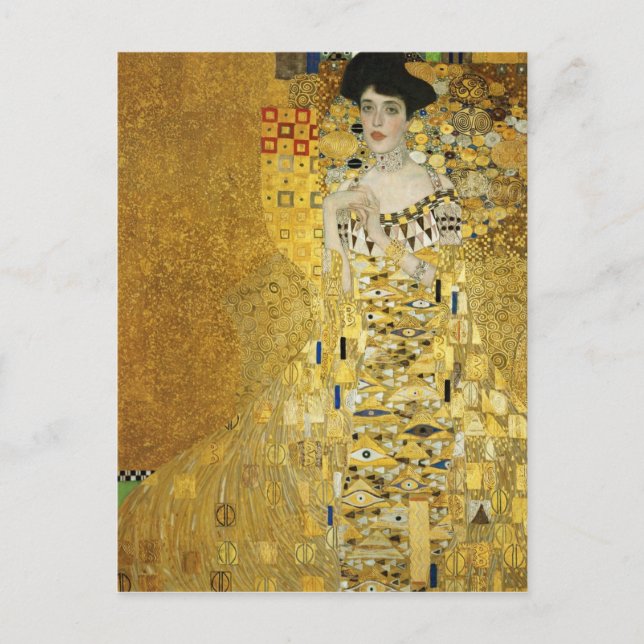 Cartão Postal Retrato de Adele Bloch-Bauer I - Gustav Klimt (Frente)