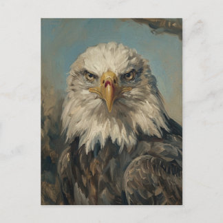 Cartão Postal Retrato de Águia Careca Agradecimento pelo serviço