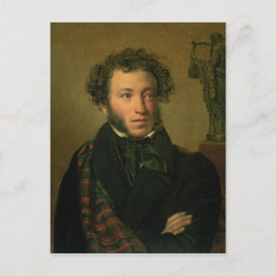 Cartão Postal Retrato de Alexander Pushkin, 1827