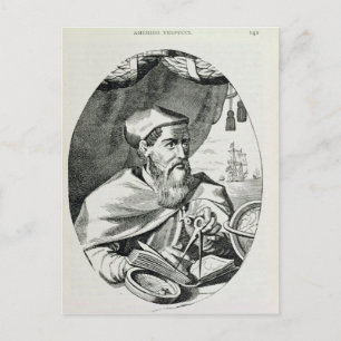 Cartão Postal Retrato de Amerigo Vespucci