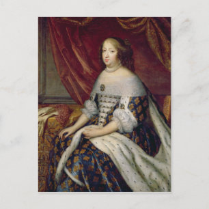 Cartão Postal Retrato de Ana da Áustria Rainha da França