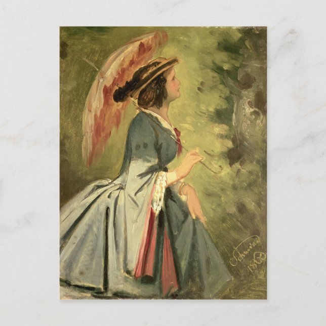 Cartão Postal Retrato de Anna, a filha do artista, 1860 (Frente)