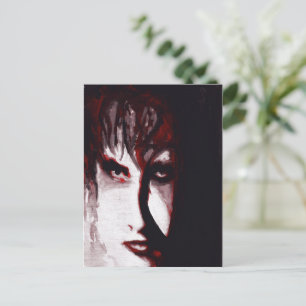 Cartão Postal Retrato de Arte de Homem de Música Goth Pós-Punk G