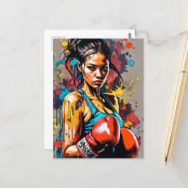 Cartão Postal Retrato de Artes Marciais Modernas de Combate de B