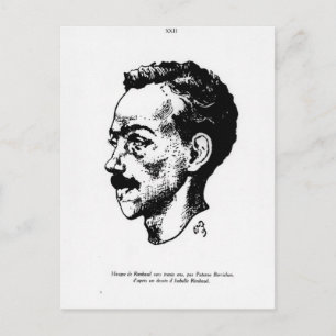Cartão Postal Retrato de Arthur Rimbaud
