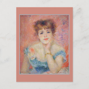Cartão Postal Retrato de Belas Artes Atriz Jeanne Samary Renoir