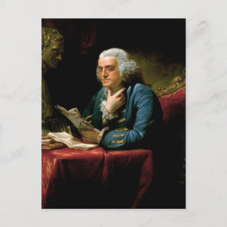 Cartão Postal Retrato de Benjamin Franklin