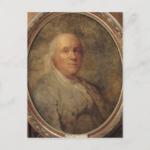Cartão Postal Retrato de Benjamin Franklin, c.1780