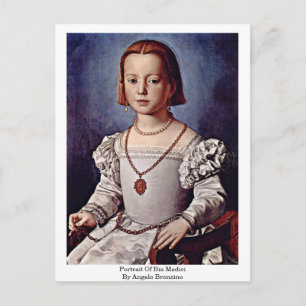 Cartão Postal Retrato De Bia Medici Por Angelo Bronzino