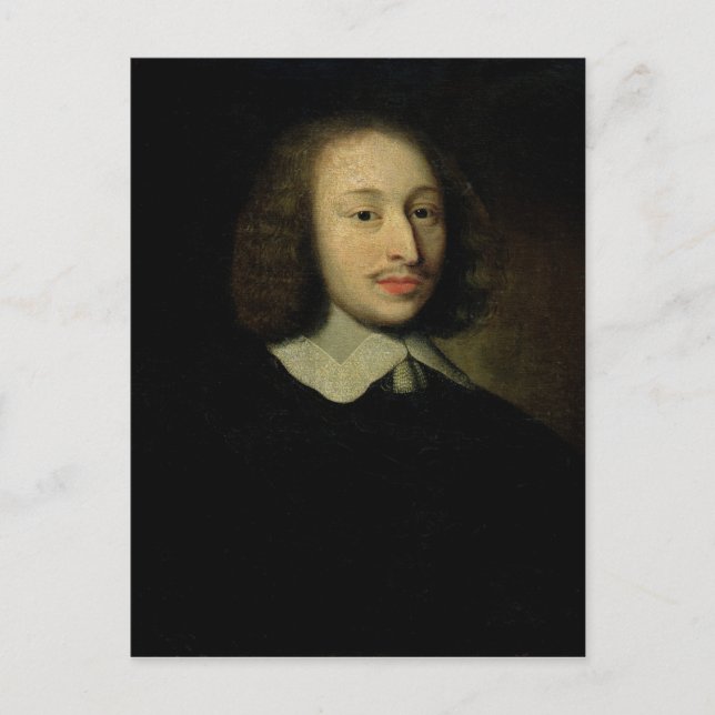 Cartão Postal Retrato de Blaise Pascal (Frente)