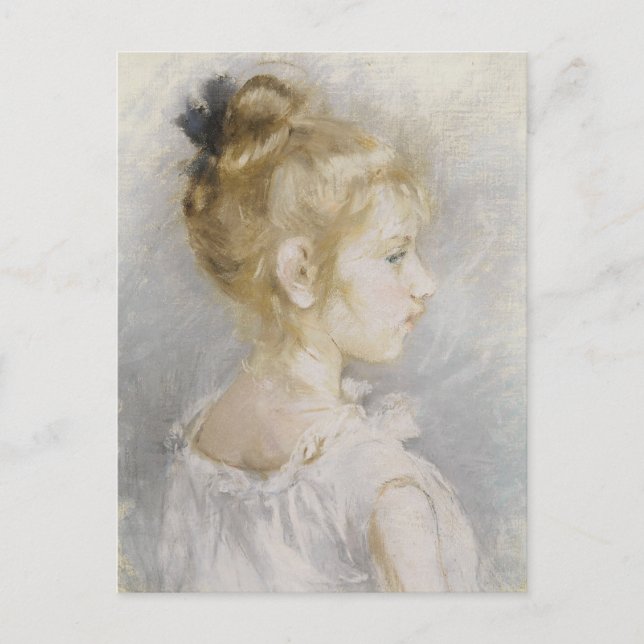Cartão Postal Retrato de Blanche Pontillon | Berthe Morisot (Frente)