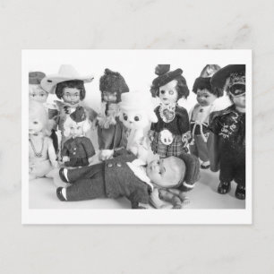 Cartão Postal Retrato de Boneca - Amigos