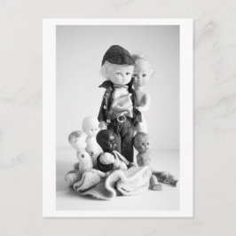 Cartão Postal Retrato de Boneca - Família de Bonecas Antigas