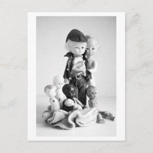 Cartão Postal Retrato de Boneca - Família de Bonecas Antigas