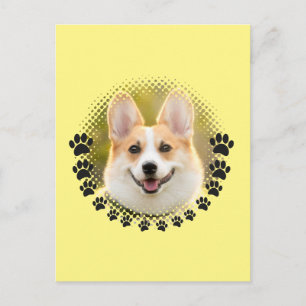 Cartão Postal Retrato de Cachorro em Quadro Personalizado