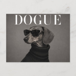 Cartão Postal Retrato de Cachorro Luxuoso Dachshund