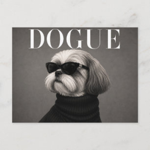 Cartão Postal Retrato de Cachorro Shih Tzu de Luxo