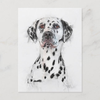 Cartão Postal Retrato de Cão Dalmata