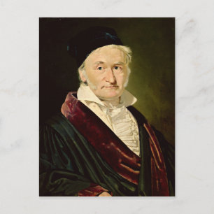 Cartão Postal Retrato de Carl Friedrich Gauss, 1840