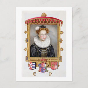 Cartão Postal Retrato de Catherine Parr (1512-1548) Sexta Esposa