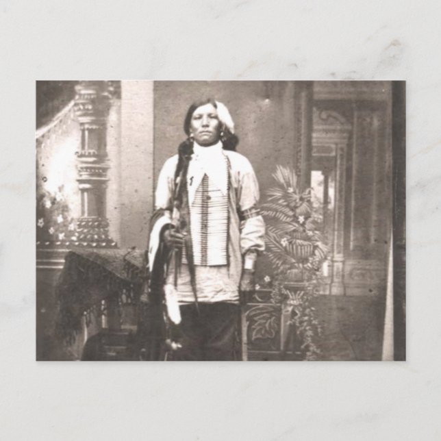 Cartão Postal Retrato de Cavalo Louco (Frente)