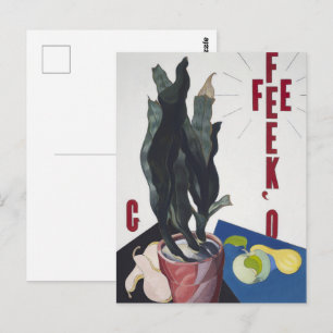 Cartão Postal Retrato de Charles Demuth em cartaz por Georgia O'