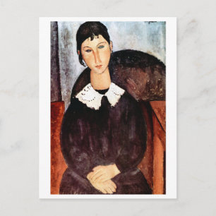 Cartão Postal Retrato de Colarinho Branco, Modigliani