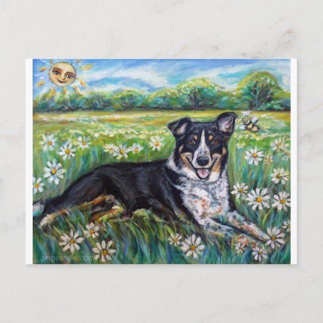 Cartão Postal Retrato de Daisy 2 (Frente)