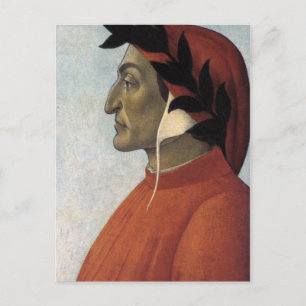 Cartão Postal Retrato de Dante
