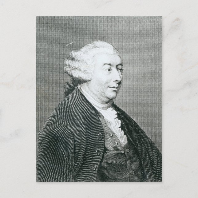 Cartão Postal Retrato de David Hume (Frente)