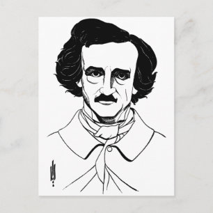 Cartão Postal Retrato de Edgar Allan Poe
