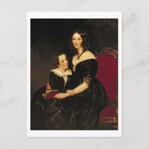 Cartão Postal Retrato de Eliza Boardman e seu filho, Robert, 18