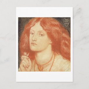 Cartão Postal Retrato de Elizabeth Siddal (1834-62), 1860 (giz v