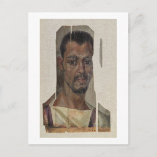 Cartão Postal Retrato de Fayum (cera encáustica sobre madeira)
