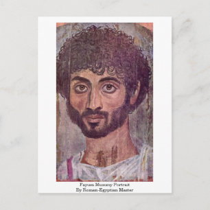 Cartão Postal Retrato De Fayum Mummy Por Mestre Romano-Egípcio