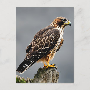 Cartão Postal Retrato de Fechamento de um Hawk