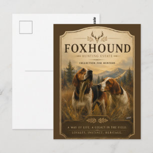 Cartão Postal Retrato de Foxhound – Nobre Cão de Caça