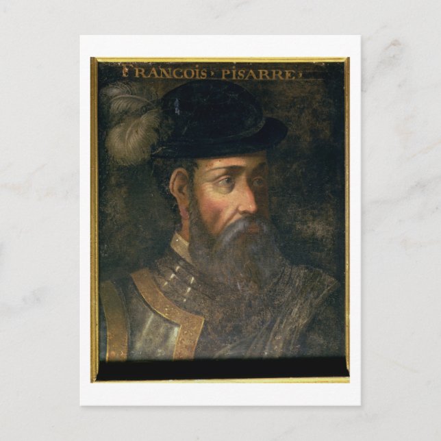 Cartão Postal Retrato de Francisco Pizarro (c.1478-1541) Espanho (Frente)