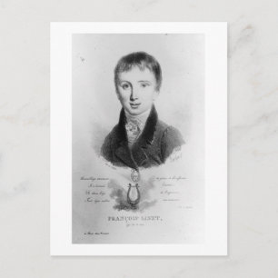 Cartão Postal Retrato de Franz Liszt (1811-86) de 11 anos (grava